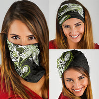 Monstera Plumeria Flowers Olive Green Neck Gaiter Polynesian Pattern LT01 - Polynesian Pride