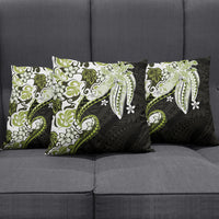 Monstera Plumeria Flowers Olive Green Pillow Cover Polynesian Pattern LT01 - Polynesian Pride
