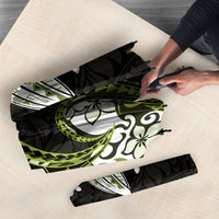 Monstera Plumeria Flowers Olive Green Umbrella Polynesian Pattern LT01 - Polynesian Pride