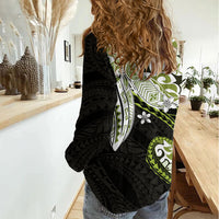 Monstera Plumeria Flowers Olive Green Women Casual Shirt Polynesian Pattern LT01 - Polynesian Pride