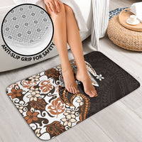 Monstera Plumeria Flowers Orange Bathroom Set Polynesian Pattern LT01 - Polynesian Pride