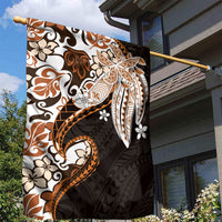 Monstera Plumeria Flowers Orange Garden Flag Polynesian Pattern LT01 - Polynesian Pride