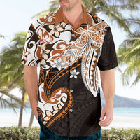 Monstera Plumeria Flowers Orange Hawaiian Shirt Polynesian Pattern LT01 - Polynesian Pride