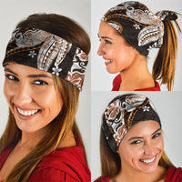 Monstera Plumeria Flowers Orange Neck Gaiter Polynesian Pattern LT01 - Polynesian Pride