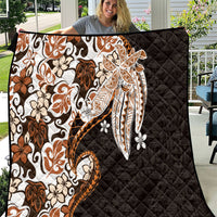 Monstera Plumeria Flowers Orange Quilt Polynesian Pattern LT01 Orange - Polynesian Pride