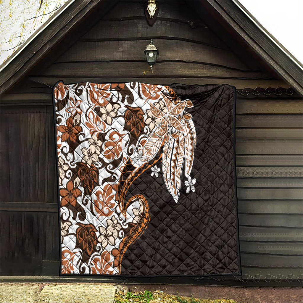 Monstera Plumeria Flowers Orange Quilt Polynesian Pattern LT01 - Polynesian Pride