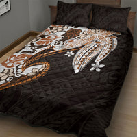 Monstera Plumeria Flowers Orange Quilt Bed Set Polynesian Pattern LT01 - Polynesian Pride