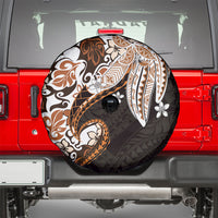 Monstera Plumeria Flowers Orange Spare Tire Cover Polynesian Pattern LT01 - Polynesian Pride