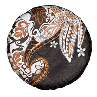 Monstera Plumeria Flowers Orange Spare Tire Cover Polynesian Pattern LT01 - Polynesian Pride