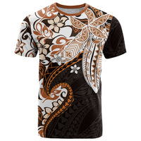 Monstera Plumeria Flowers Orange T Shirt Polynesian Pattern LT01 Orange - Polynesian Pride