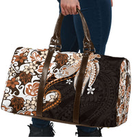 Monstera Plumeria Flowers Orange Travel Bag Polynesian Pattern LT01 - Polynesian Pride