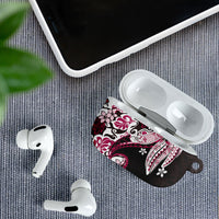 Monstera Plumeria Flowers Pink AirPods Case Polynesian Pattern LT01 - Polynesian Pride