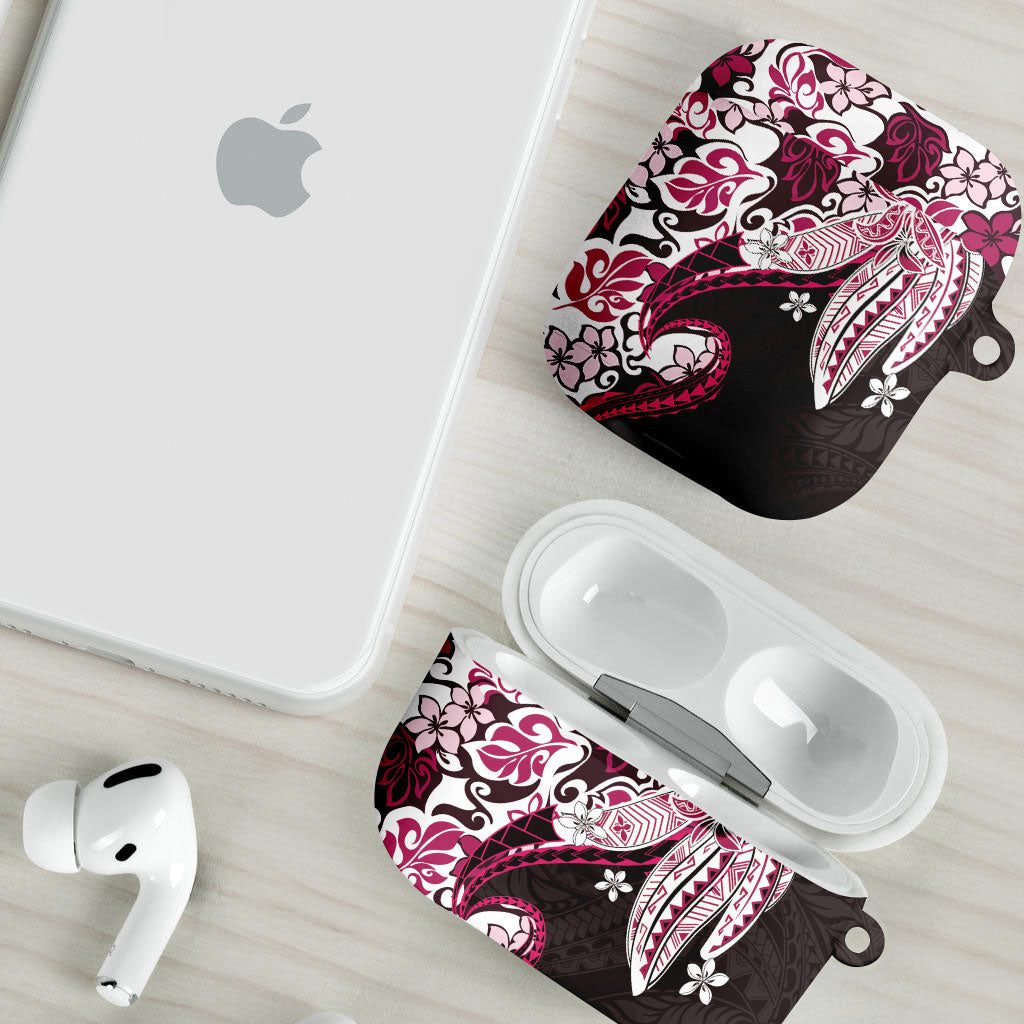 Monstera Plumeria Flowers Pink AirPods Case Polynesian Pattern LT01 - Polynesian Pride