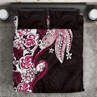 Monstera Plumeria Flowers Pink Bedding Set Polynesian Pattern LT01 Pink - Polynesian Pride