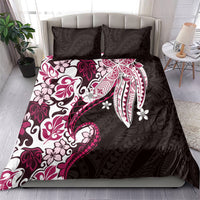 Monstera Plumeria Flowers Pink Bedding Set Polynesian Pattern LT01 - Polynesian Pride