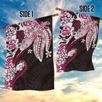 Monstera Plumeria Flowers Pink Garden Flag Polynesian Pattern LT01 - Polynesian Pride