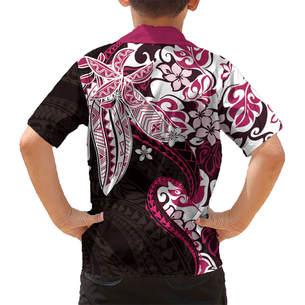 Monstera Plumeria Flowers Pink Hawaiian Shirt Polynesian Pattern LT01 - Polynesian Pride