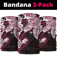 Monstera Plumeria Flowers Pink Neck Gaiter Polynesian Pattern LT01 package One Size: 25*50cm Pink - Polynesian Pride