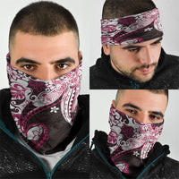 Monstera Plumeria Flowers Pink Neck Gaiter Polynesian Pattern LT01 - Polynesian Pride