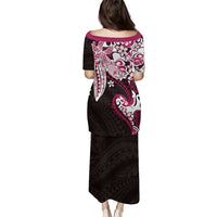 Monstera Plumeria Flowers Pink Puletasi Polynesian Pattern LT01 - Polynesian Pride