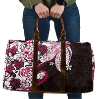 Monstera Plumeria Flowers Pink Travel Bag Polynesian Pattern LT01 Pink - Polynesian Pride
