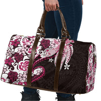 Monstera Plumeria Flowers Pink Travel Bag Polynesian Pattern LT01 - Polynesian Pride