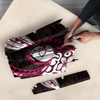 Monstera Plumeria Flowers Pink Umbrella Polynesian Pattern LT01 - Polynesian Pride