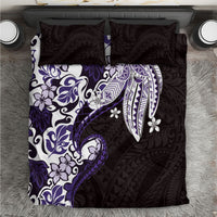 Monstera Plumeria Flowers Purple Bedding Set Polynesian Pattern LT01 Purple - Polynesian Pride