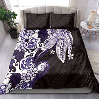 Monstera Plumeria Flowers Purple Bedding Set Polynesian Pattern LT01 - Polynesian Pride