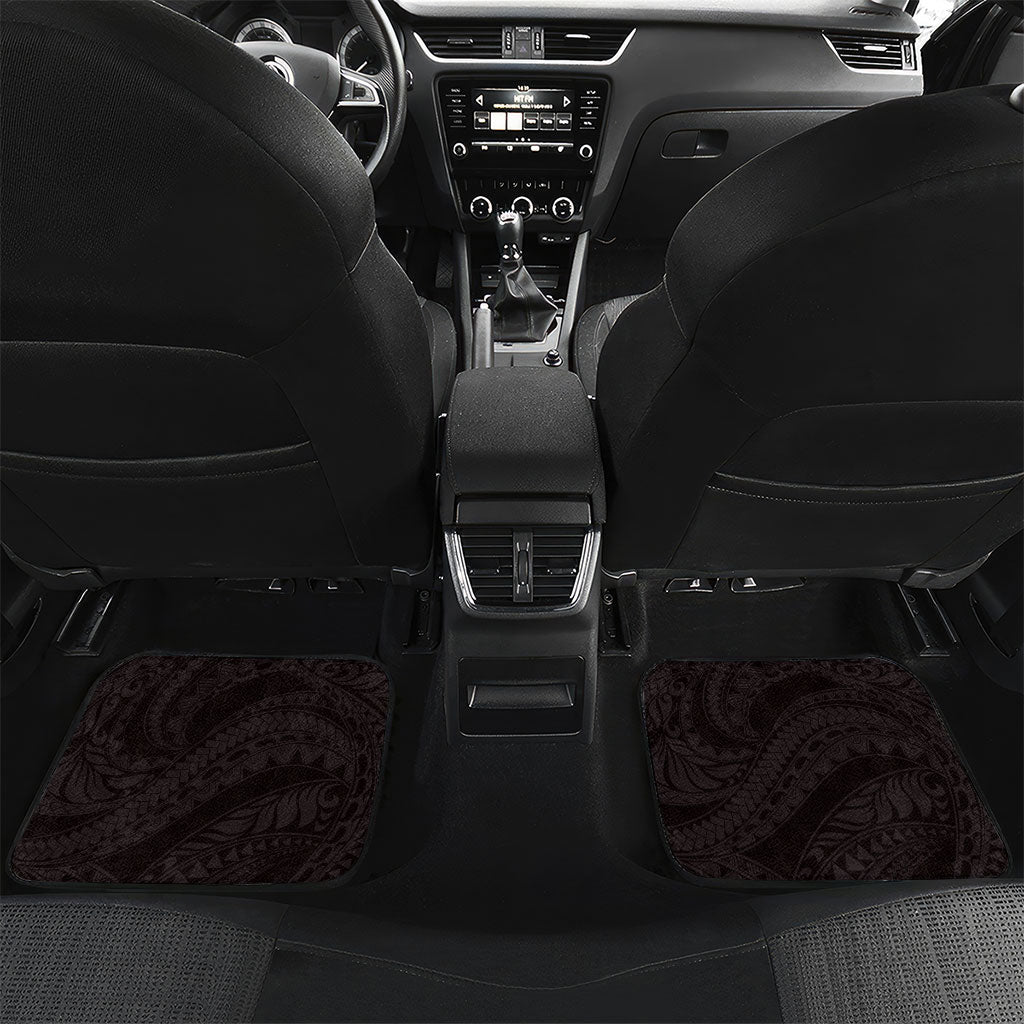 Monstera Plumeria Flowers Purple Car Mats Polynesian Pattern LT01 Set 2pcs - Back Purple - Polynesian Pride