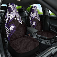 Monstera Plumeria Flowers Purple Car Seat Cover Polynesian Pattern LT01 One Size Purple - Polynesian Pride
