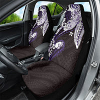 Monstera Plumeria Flowers Purple Car Seat Cover Polynesian Pattern LT01 - Polynesian Pride