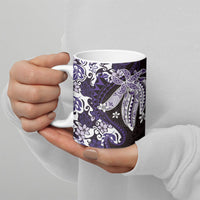 Monstera Plumeria Flowers Purple Ceramic Mug Polynesian Pattern LT01 - Polynesian Pride