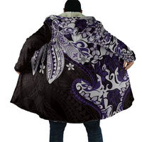 Monstera Plumeria Flowers Purple Cloak Polynesian Pattern LT01 - Polynesian Pride