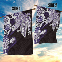 Monstera Plumeria Flowers Purple Garden Flag Polynesian Pattern LT01 - Polynesian Pride