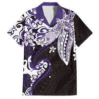 Monstera Plumeria Flowers Purple Hawaiian Shirt Polynesian Pattern LT01 Purple - Polynesian Pride