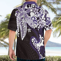 Monstera Plumeria Flowers Purple Hawaiian Shirt Polynesian Pattern LT01 - Polynesian Pride