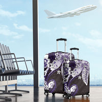 Monstera Plumeria Flowers Purple Luggage Cover Polynesian Pattern LT01 - Polynesian Pride