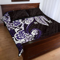 Monstera Plumeria Flowers Purple Quilt Bed Set Polynesian Pattern LT01 - Polynesian Pride