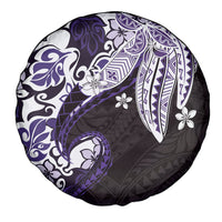 Monstera Plumeria Flowers Purple Spare Tire Cover Polynesian Pattern LT01 - Polynesian Pride
