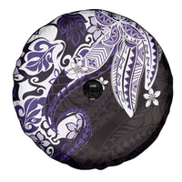 Monstera Plumeria Flowers Purple Spare Tire Cover Polynesian Pattern LT01 - Polynesian Pride