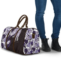 Monstera Plumeria Flowers Purple Travel Bag Polynesian Pattern LT01 - Polynesian Pride