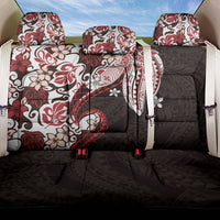Monstera Plumeria Flowers Red Back Car Seat Cover Polynesian Pattern LT01 One Size Red - Polynesian Pride