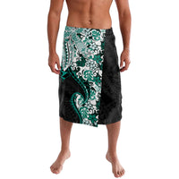 Monstera Plumeria Flowers Teal Lavalava Polynesian Pattern LT01 Teal - Polynesian Pride
