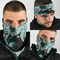 Monstera Plumeria Flowers Teal Neck Gaiter Polynesian Pattern LT01 - Polynesian Pride