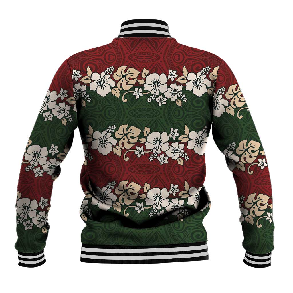 Hawaiian Hibiscus Christmas Color Baseball Jacket Unique LT01 - Polynesian Pride