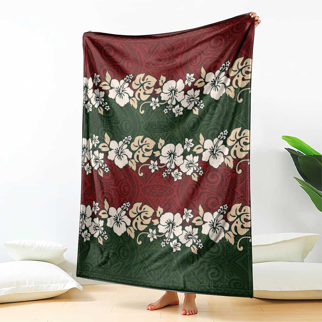 Hawaiian Hibiscus Christmas Color Blanket Unique LT01 - Polynesian Pride