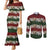 Hawaiian Hibiscus Christmas Color Couples Matching Mermaid Dress and Long Sleeve Button Shirt Unique