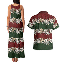 Hawaiian Hibiscus Christmas Color Couples Matching Tank Maxi Dress and Hawaiian Shirt Unique LT01 - Polynesian Pride
