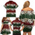 Hawaiian Hibiscus Christmas Color Family Matching Off Shoulder Short Dress and Hawaiian Shirt Unique